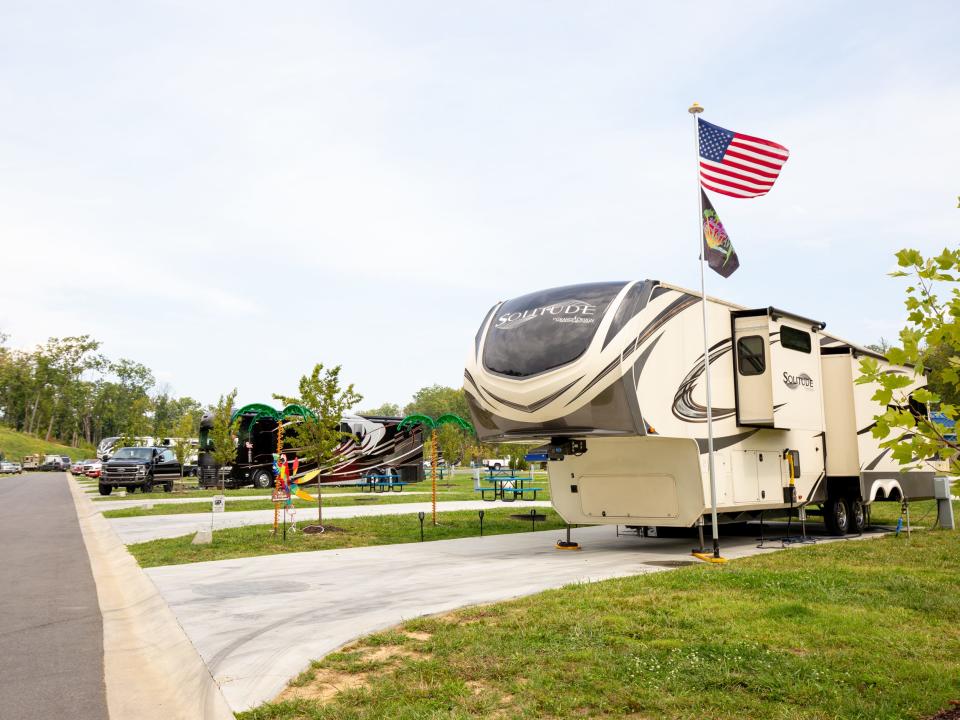 RVs at Camp Margaritaville Pigeon Forge