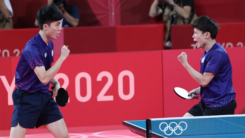 東京奧運中華桌球代表隊選手林昀儒、鄭怡靜在混雙拿下銅牌。（圖／體育署提供）