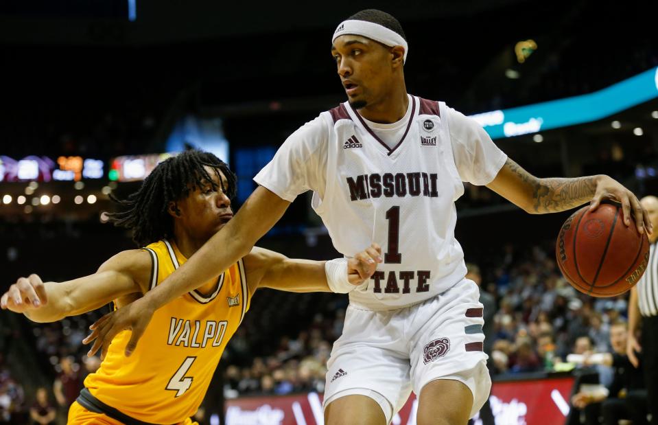Isiaih Mosley, of Missouri State, during the Bears 84-66 win over Valparaiso at JQH Arena on Saturday, Feb. 12, 2022.