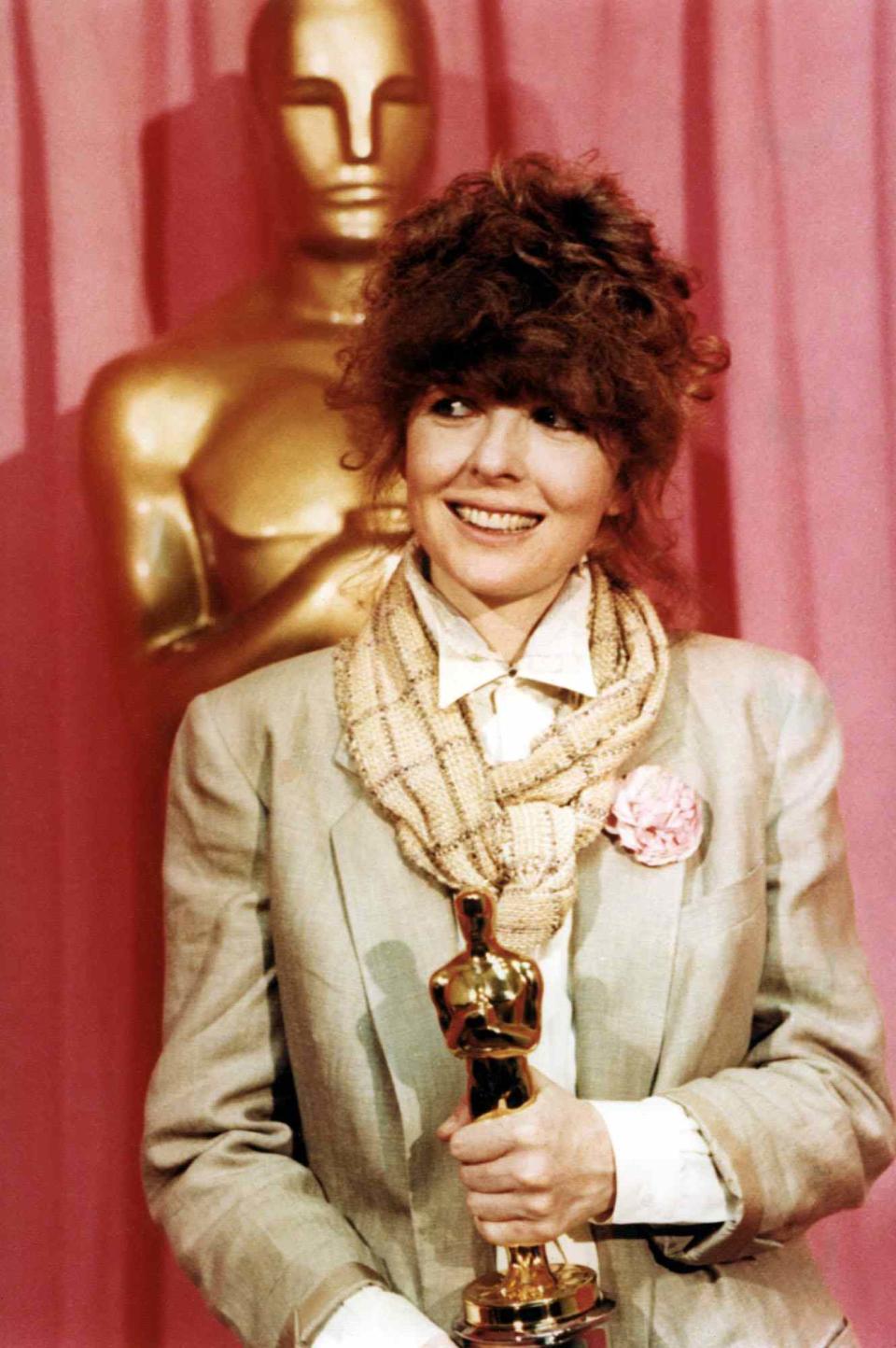 Diane Keaton wins an Oscar for Annie Hall