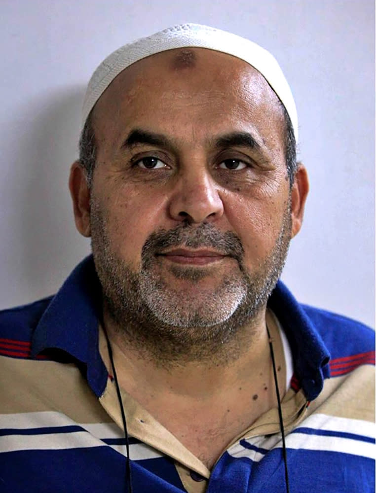 This Jan. 2014 shows Khodeir Majid. Majid, who covered Iraq’s numerous conflicts as a video producer and cameraman for the Associated Press over 17 years has died at the age of 64. Relatives said the cause of his death on Friday, April 16, 2021 was complications due to the coronavirus.(AP Photo/Karim Kadim)