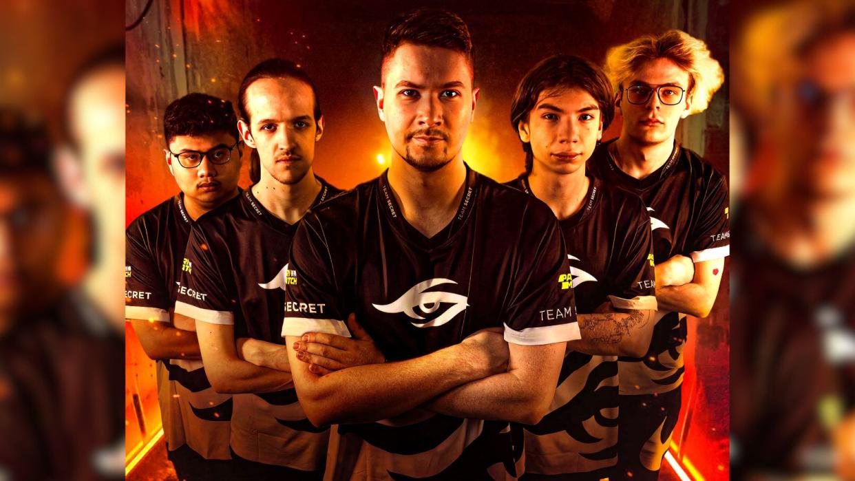 Team Secret are in prime position to return to Division I of the 2023 Dota Pro Circuit season after stomping Old G in their pivotal Division II match. (Photo: Team Secret)