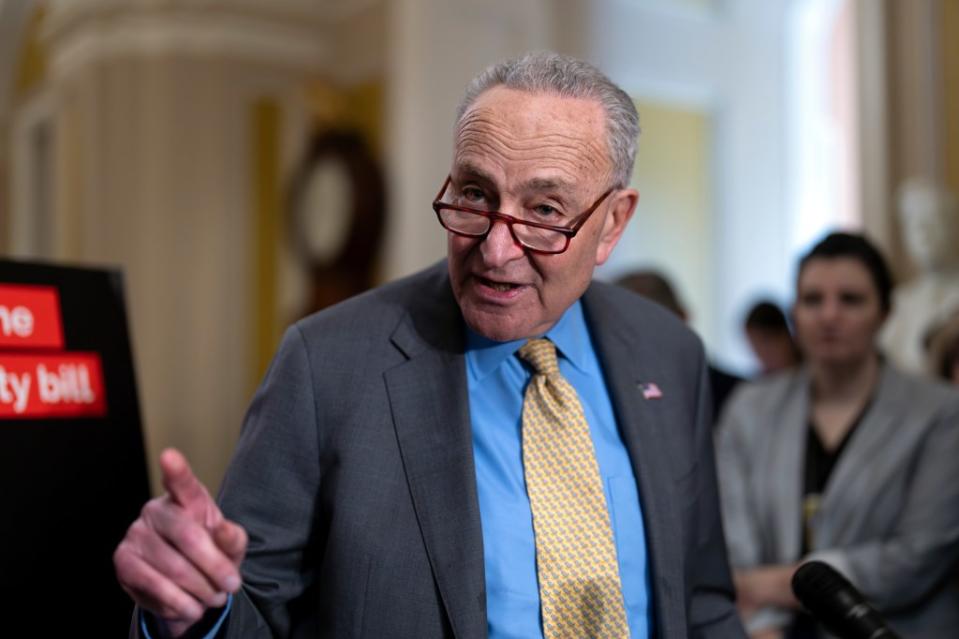 Schumer recently slammed anti-Israel rioters at Columbia University. AP