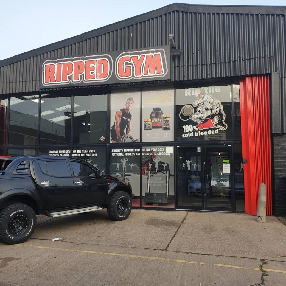 Ripped Gym, located in Harlow, Essex in England, defied lockdown laws and remained open to the public. Photo: Instagram/Ripped Gym