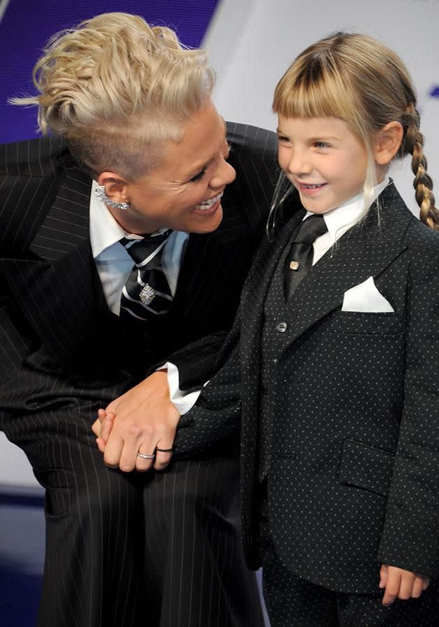 Pink told her daughter to believe in herself and her own beauty. Source: Getty