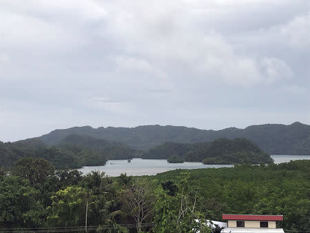 A view of Palau Rock Islands seen from Palau Central Hotel in Koror, Palau August 5, 2018. REUTERS/Farah Master