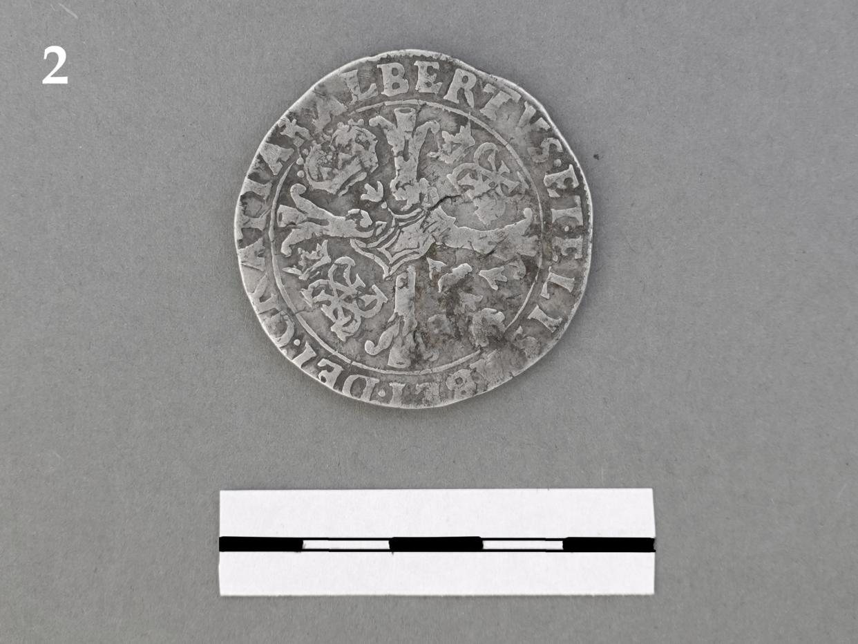 One of many coins unearthed in the mountains of central Poland that experts believe may have belonged to a notorious 18th-century conman. / Credit: Wojciech Siudowski / Kielce University via Provincial Office for the Protection of Monuments in Kielce