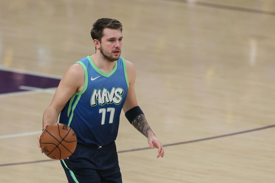 Before leading the Mavericks past the Lakers on Sunday, Luka Doncic stopped to meet a young Slovenian boy he helped travel to Los Angeles for a rare medical treatment.