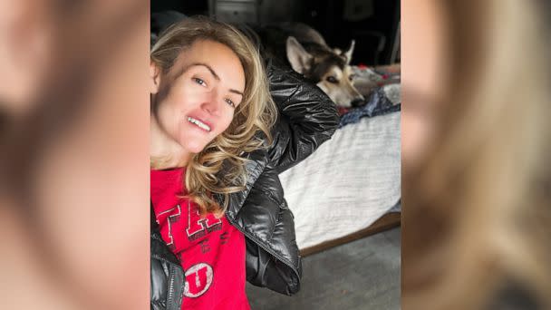 PHOTO: Heather Armstrong is seen posing with her dog in a post made to her Instagram account. (@dooce/Instagram)