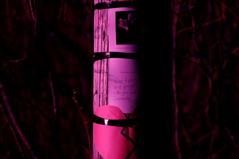 RCMP lights up memorial sign after mass shooting by Gabriel Wortman