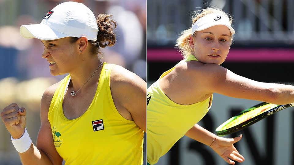 Barty and Gavrilova had mixed performances for Australia. Pic: Getty