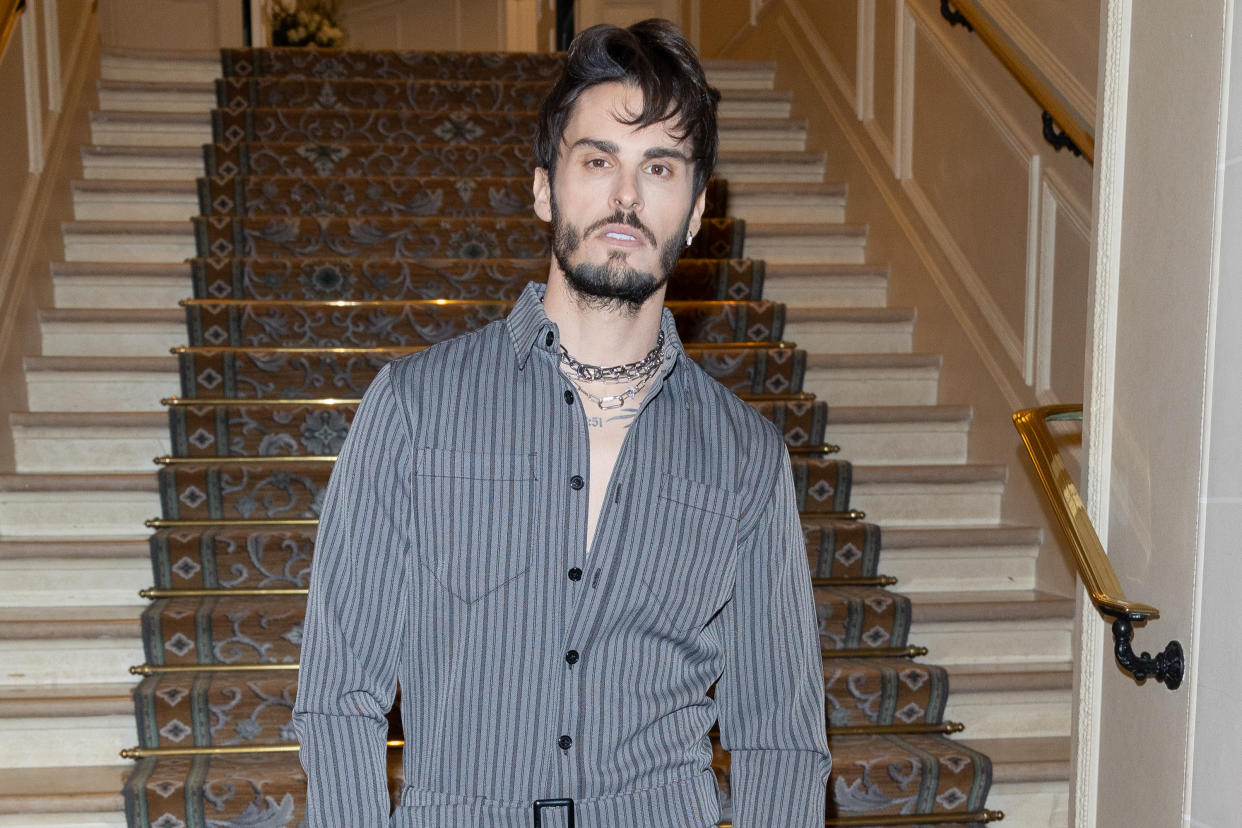 PARIS, FRANCE - JANUARY 25: (EDITORIAL USE ONLY - For Non-Editorial use please seek approval from Fashion House) Baptiste Giabiconi attends the Viktor & Rolf Haute Couture Spring Summer 2023 show as part of Paris Fashion Week  on January 25, 2023 in Paris, France. (Photo by Marc Piasecki/WireImage)