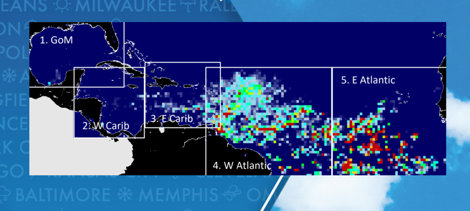 Extent of Sargassum across the Atlantic as of April 1