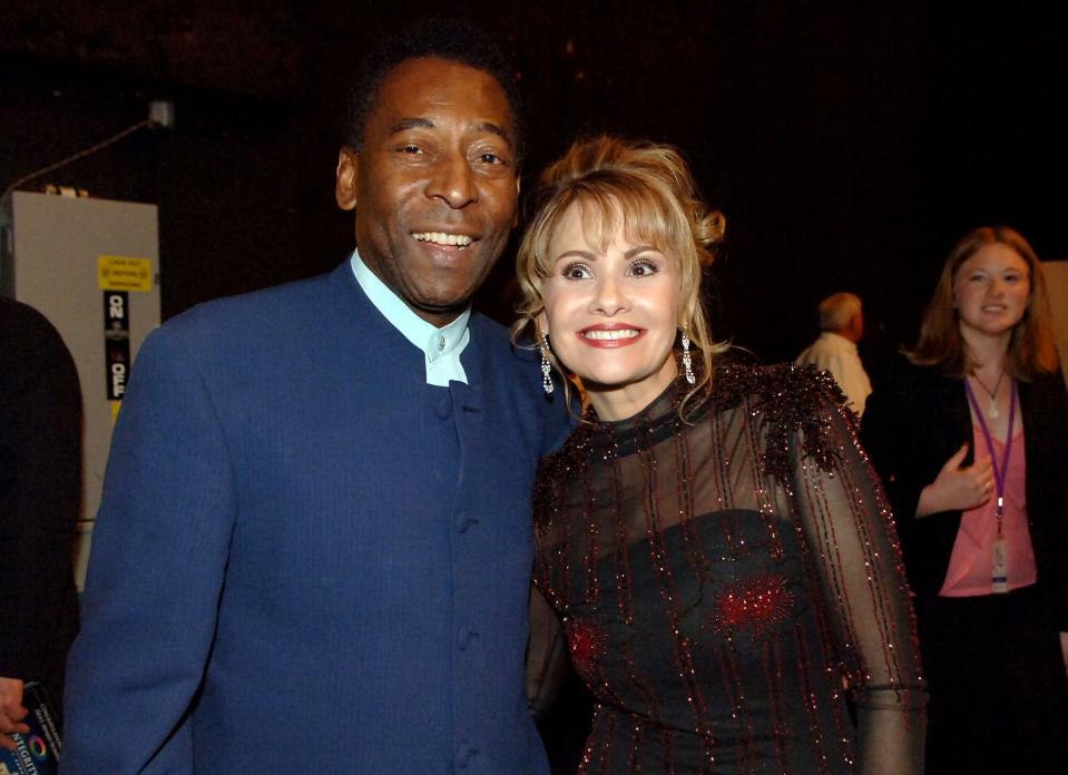 Pele and wife Assira during 37th Annual GMA Music Awards - Show at Grand Ole Opry in Nashville, TN, United States.