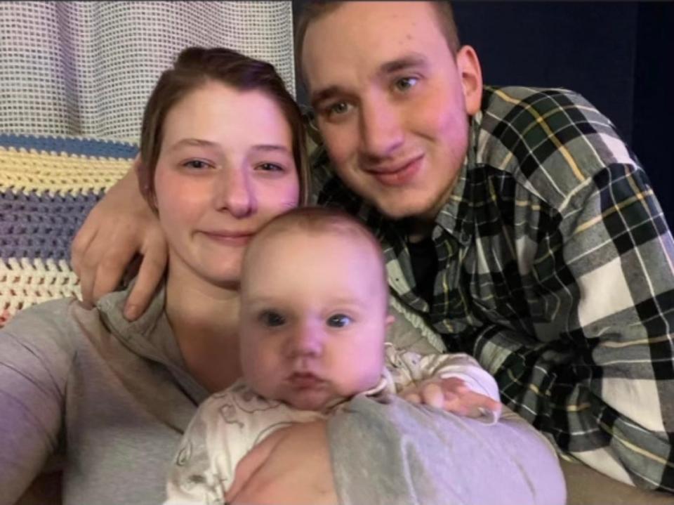 Alexander Price, right, 25, of Portsmouth, was killed in a crash Thursday night, leaving behind his fiancée Jordan Jones and young son Carter, who is now 21 months.