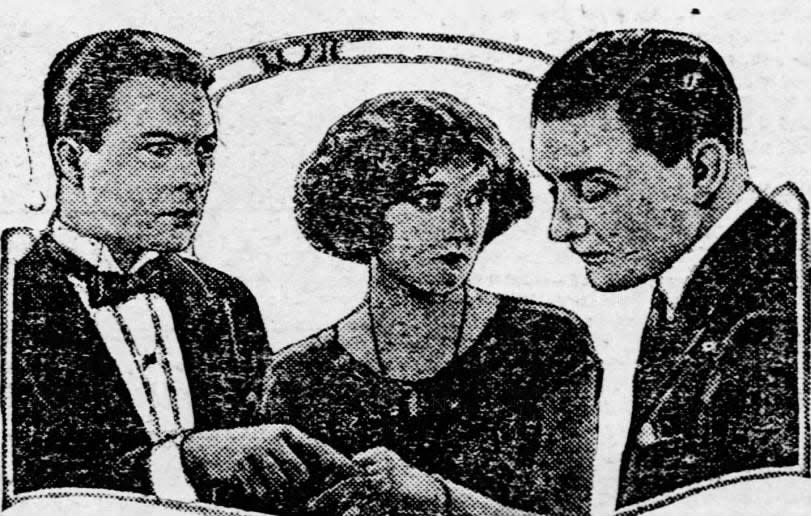 Constance Talmadge, Harrison Ford and Kenneth Harlan in “The Primitive Lover.”