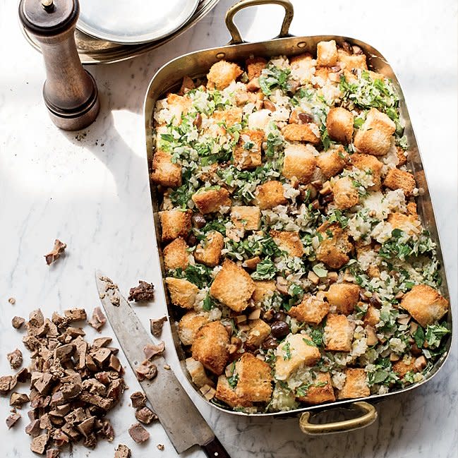 Mushroom-and-Chestnut Stuffing with Giblets