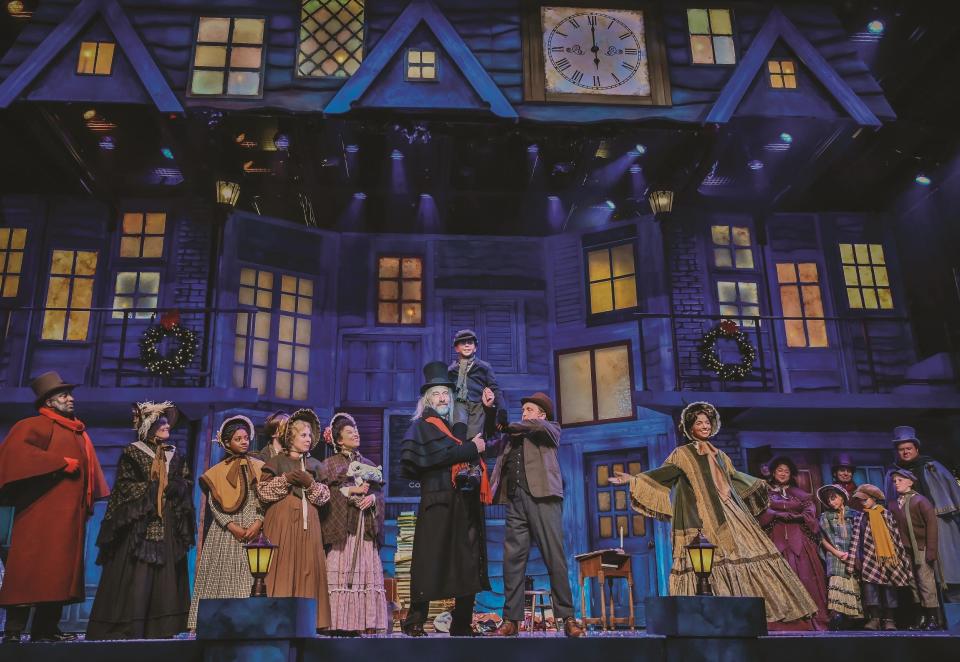 After staging its "A Christmas Carol" at the Harn Homestead for the past three years due to the pandemic, Lyric Theatre is back inside its Plaza Theatre for its 13th annual production of Charles Dickens' often-adapted "Ghost Story of Christmas."