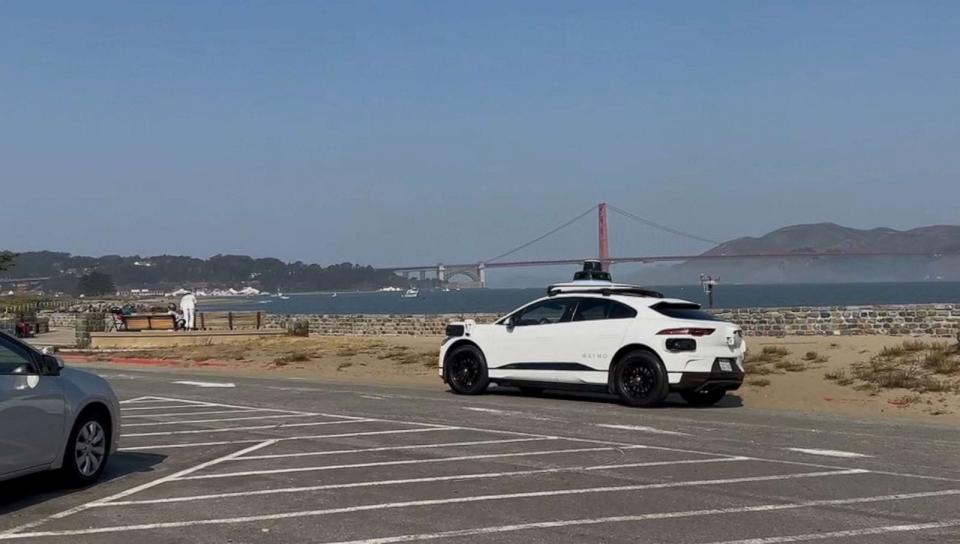 PHOTO: ABC News' Becky Worley tried two different self-driving taxi services already in use in San Francisco. (ABC News)