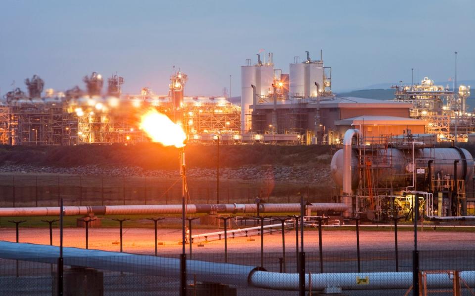 Gas being flared off at Centrica's gas plant in Barrow in Furness, Cumbria - Ashley Cooper/Construction Photography/Avalon/Getty Images