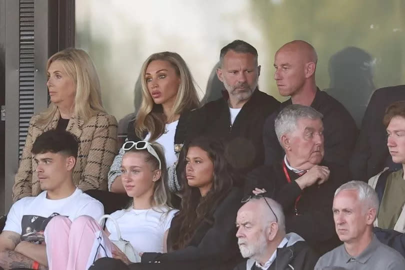 Ryan and Zara watching Salford United with Nicky Butt