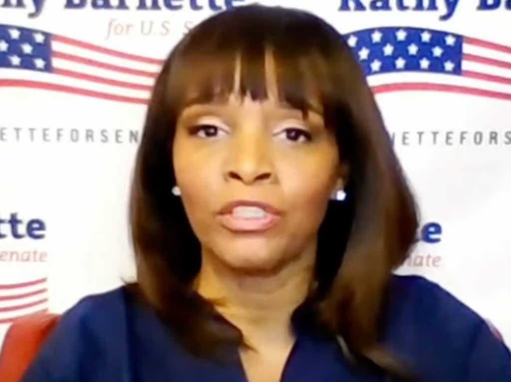 Kathy Barnette, a Republican Senate candidate in Pennsylvania, is being attacked by Republicans including former President Donald Trump and Fox News host Sean Hannity after she recently surged to a front runner position ahead of the state’s primary. (screengrab)