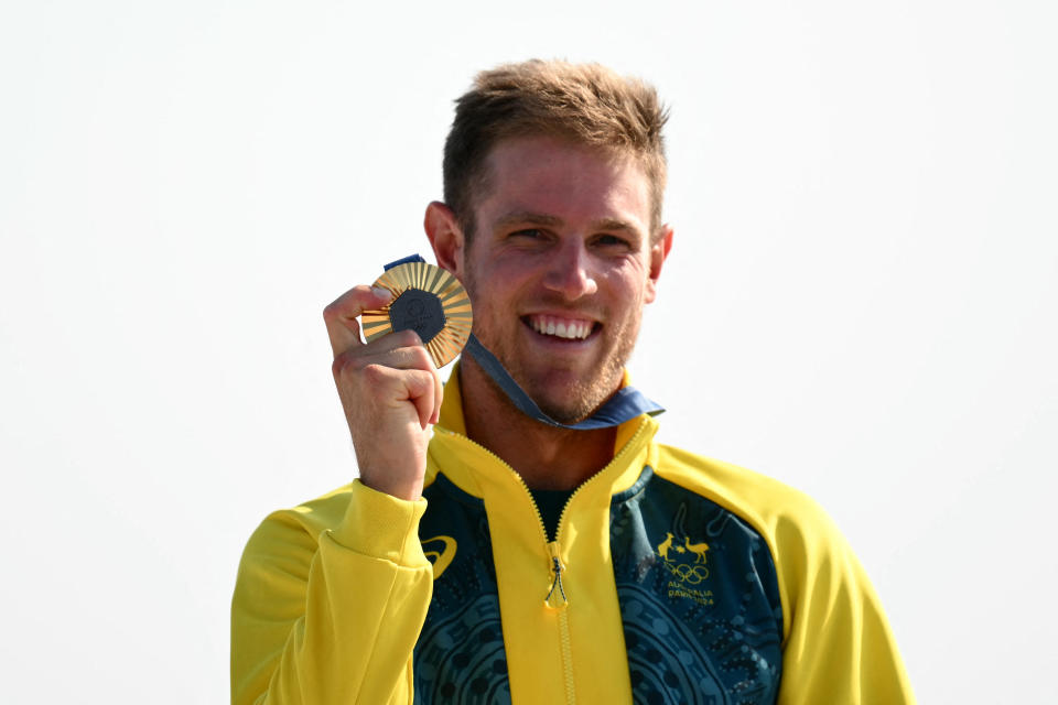 Matt Wearn with his gold medal.