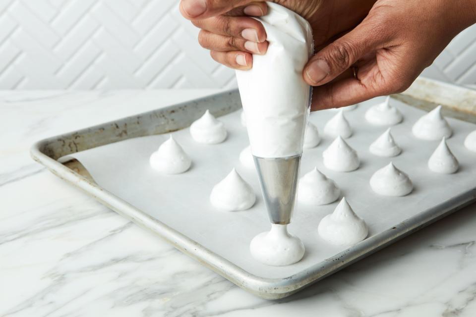 <h1 class="title">Buche Technique - Meringue Mushrooms Caps - Step 1 - INSET</h1><cite class="credit">Photo by Joseph De Leo, Food Styling by Samantha Seneviratne</cite>