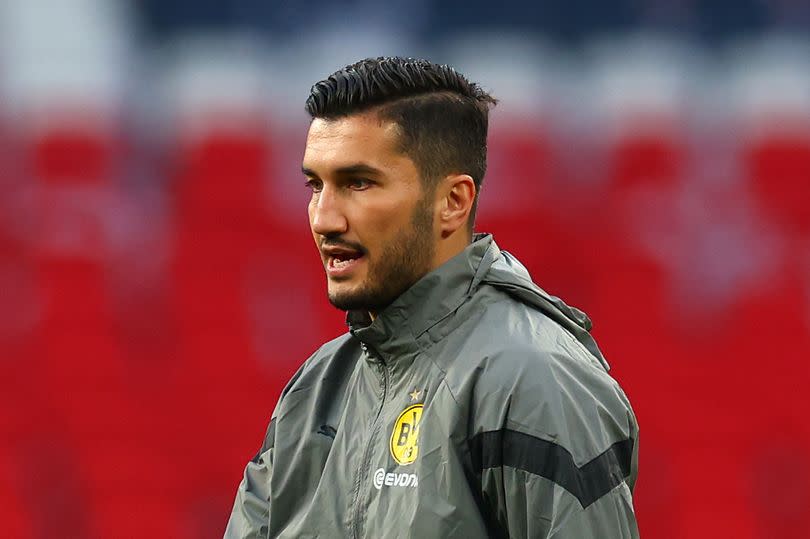 Nuri Sahin during a Borussia Dortmund training session.