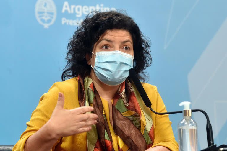 La ministra de Salud, Carla Vizzotti, advirtió por la "transmisibilidad" de la variante Delta