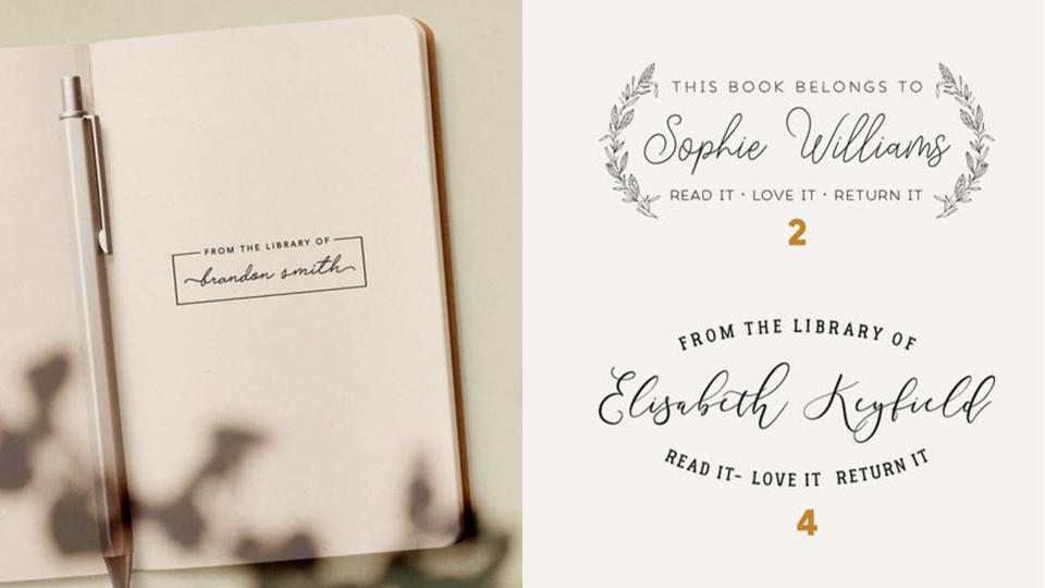Best gifts for book lovers: Customized library stamp