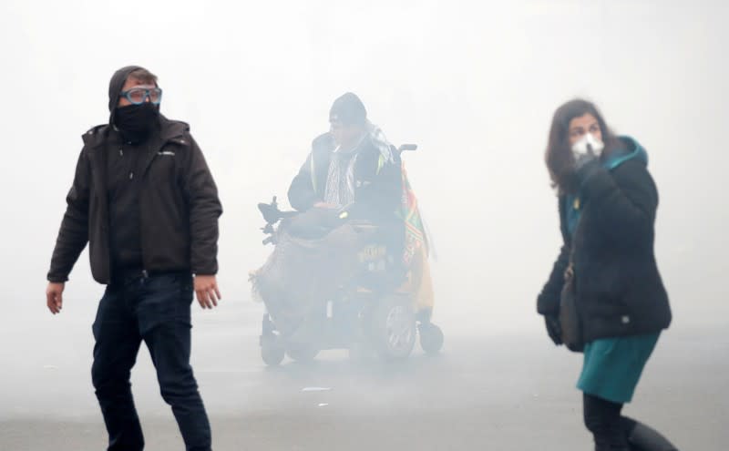 Demonstration marking the first anniversary of the "yellow vests" movement in Paris