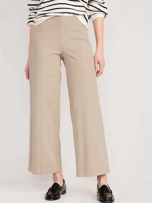 High-Waisted Pull-On Pixie Wide-Leg Pants. Image via Old Navy.