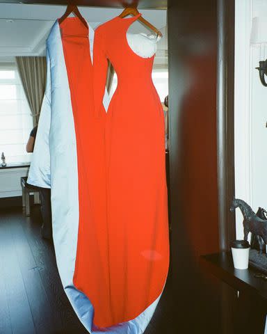 <p>Instagram/kyliejenner</p> Kylie Jenner’s cutout gown by Haider Ackermann for Jean Paul Gaultier.