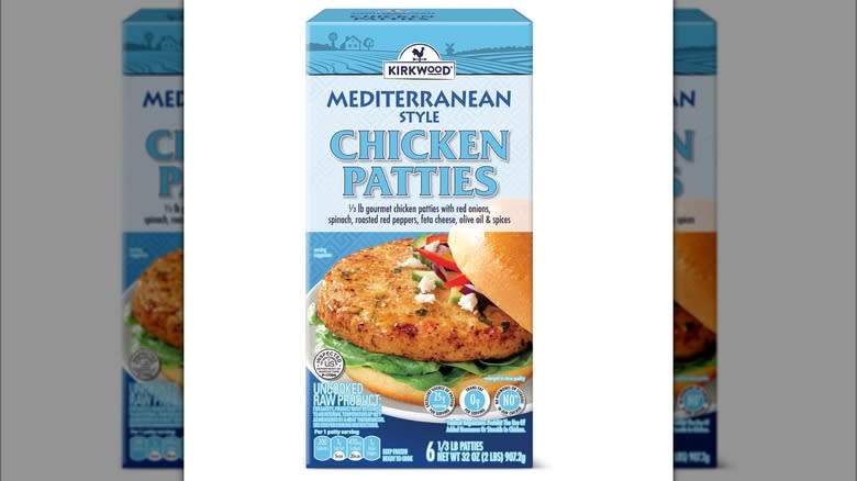 Box of chicken patties