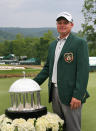 Ted Potter, Jr. stands with the championship trophy after winning the Greenbrier Classic at the Old White TPC on July 8, 2012 in White Sulphur Springs, West Virginia. (Photo by Hunter Martin/Getty Images)