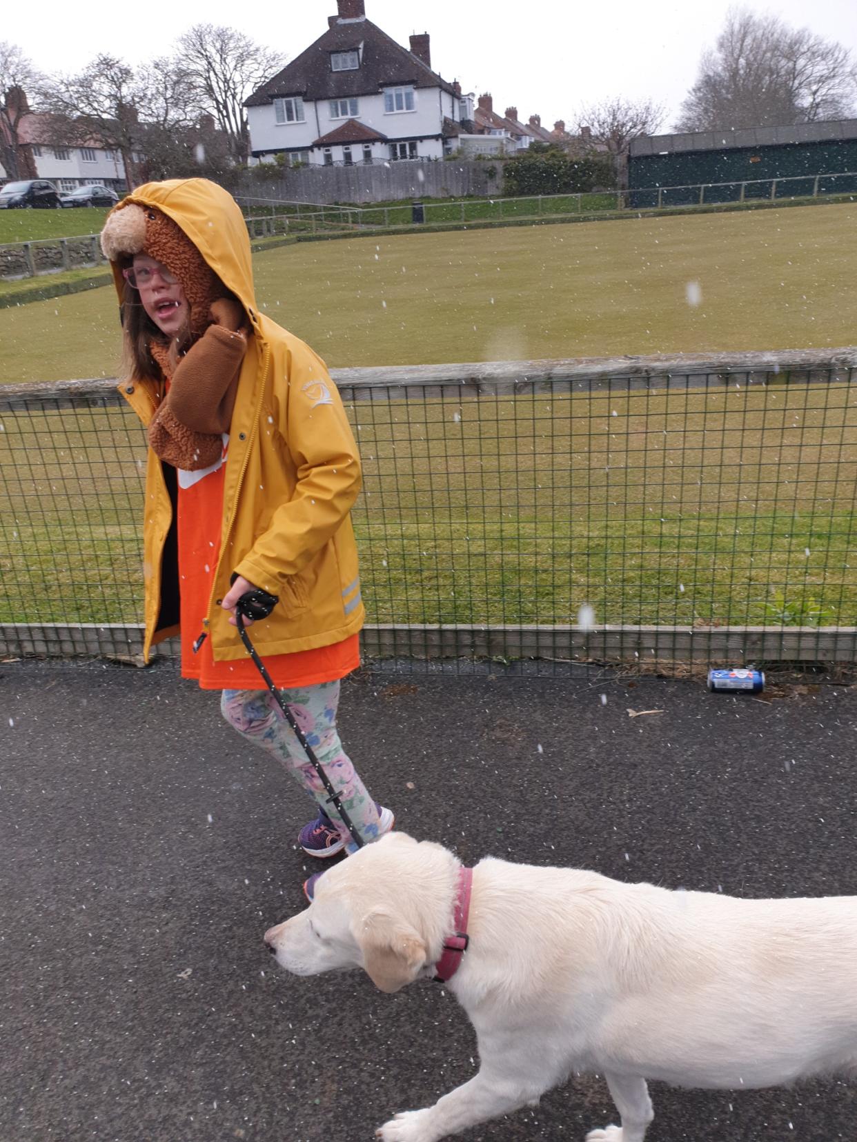 Rowan took family dog Vena with her on her walk (Family handout/PA)