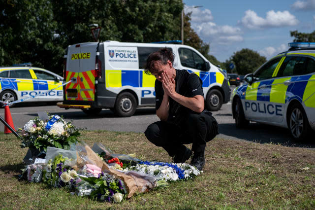 Tributes Are Left At The Scene Where PC Andrew Harper Died