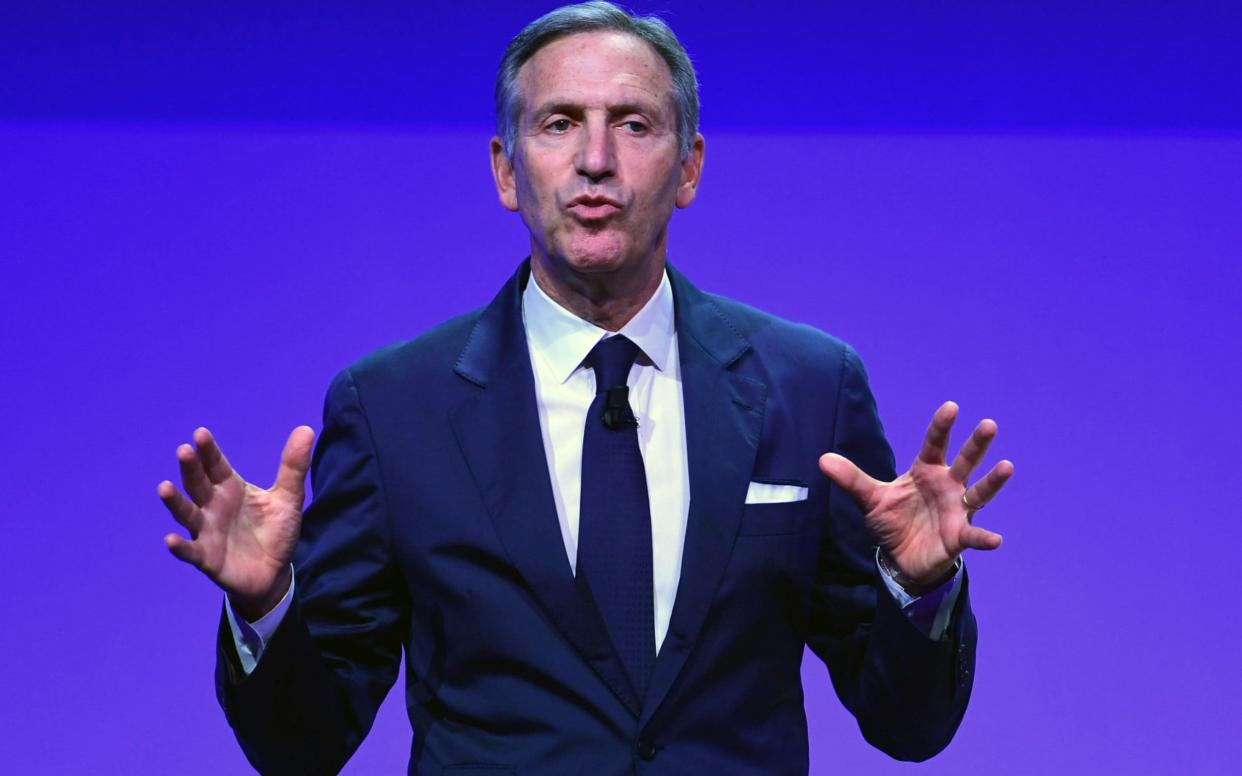 Howard Schultz, the former Starbucks CEO, is considering running for the 2020 presidency as an independent candidate - AFP