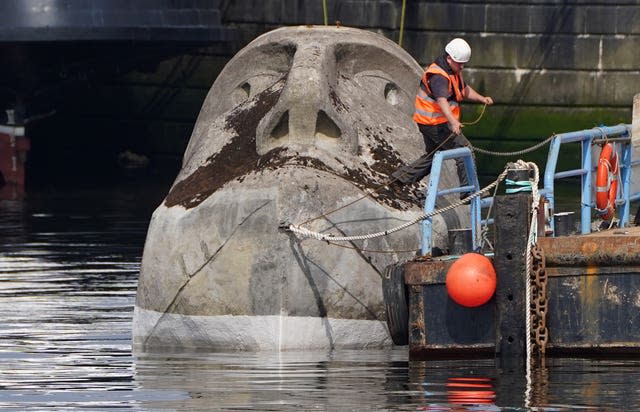 Floating Head sculpture