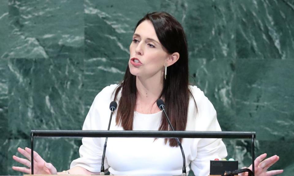 Prime Minister of New Zealand Jacinda Ardern addresses the United Nations general assembly in September.