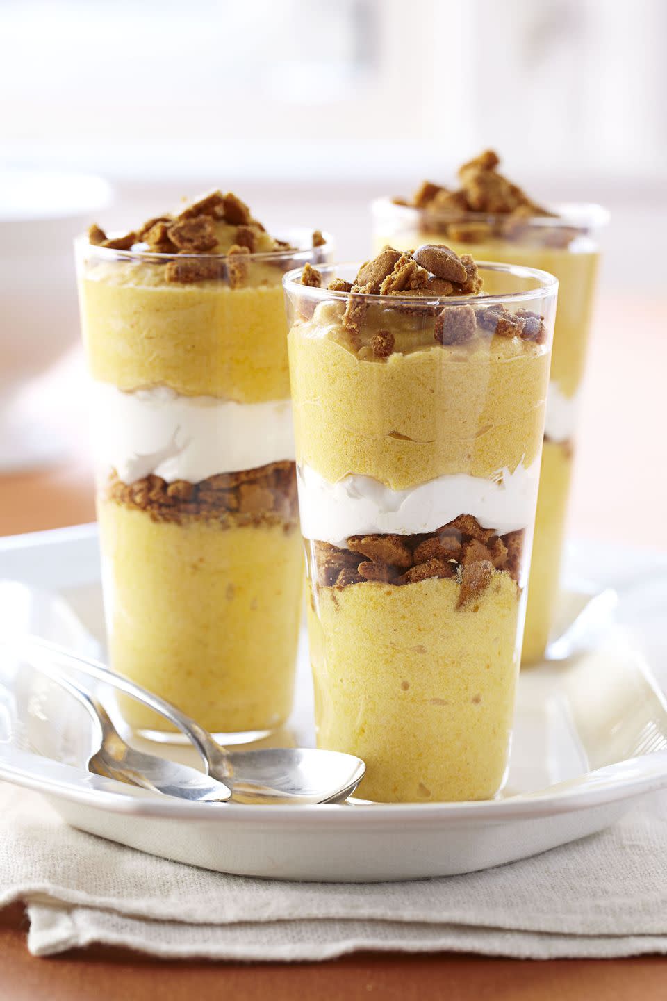 <p>This recipe starts with rum and ends with cookies and whipped cream, so it's bound to be delicious.</p><p><em><a href="https://www.goodhousekeeping.com/food-recipes/a11085/pumpkin-mousse-parfaits-recipe-ghk1111/" rel="nofollow noopener" target="_blank" data-ylk="slk:Get the recipe for Pumpkin Mousse Parfaits »;elm:context_link;itc:0;sec:content-canvas" class="link ">Get the recipe for Pumpkin Mousse Parfaits »</a></em></p>