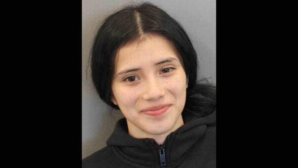 Melanie Bazan pictured in a 2021 booking photo.