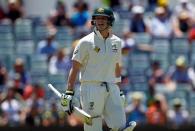 Cricket - Australia v South Africa - First Test cricket match - WACA Ground, Perth, Australia - 4/11/16. Australia's captain Steve Smith reacts as he walks off the ground after being given out LBW at the WACA Ground in Perth. REUTERS/David Gray