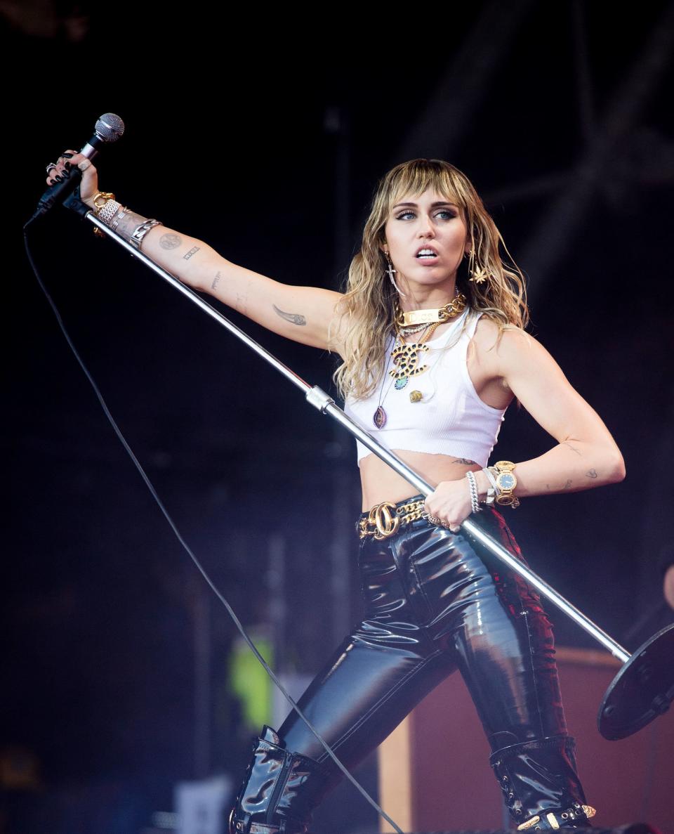 June 30, 2019: Miley Is Photographed Without Her Ring at Glastonbury Festival