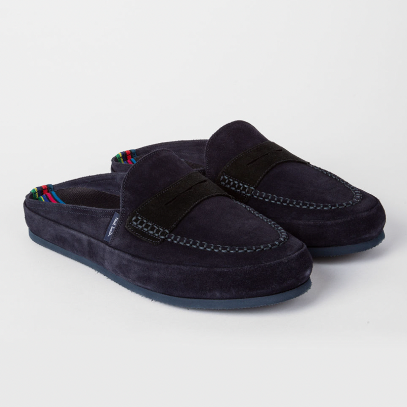 <p><a href="https://go.redirectingat.com?id=74968X1596630&url=https%3A%2F%2Fwww.paulsmith.com%2Fus%2Fmen-s-dark-navy-suede-nemean-slippers%3Fgclid%3DCj0KCQiA4uCcBhDdARIsAH5jyUkOu0ET9AVMewR8T2RteMBVXQpqYwKLR5AnDy9PeA71aGhO0eYA0EUaAmqwEALw_wcB%26gclsrc%3Daw.ds&sref=https%3A%2F%2Fwww.esquire.com%2Fstyle%2Fadvice%2Fg3162%2Fslippers-for-men%2F" rel="nofollow noopener" target="_blank" data-ylk="slk:Shop Now;elm:context_link;itc:0;sec:content-canvas" class="link rapid-noclick-resp">Shop Now</a></p><p>Suede 'Nemean' Slippers</p><p>paulsmith.com</p><p>$90.00</p>