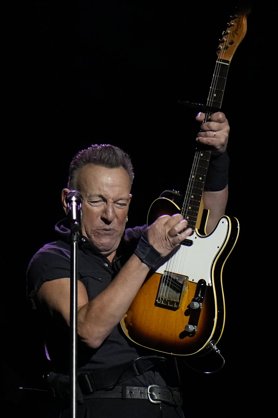 Singer Bruce Springsteen and the E Street Band perform during their 2023 tour Wednesday, Feb. 1, 2023, at Amalie Arena in Tampa, Fla. (AP Photo/Chris O'Meara)