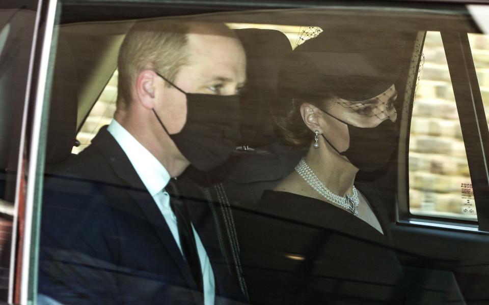 Prince William and Catherine Duchess of Cambridge arrive at Windsor - Shutterstock