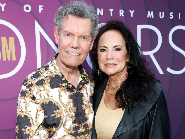 <p>Jason Kempin/Getty</p> Randy Travis and Mary Davis attend the 16th Annual Academy of Country Music Honors on August 23, 2023 in Nashville, Tennessee.