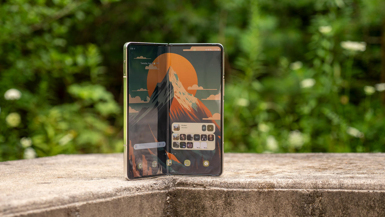  The large inner display of the Samsung Galaxy Z Fold 5 